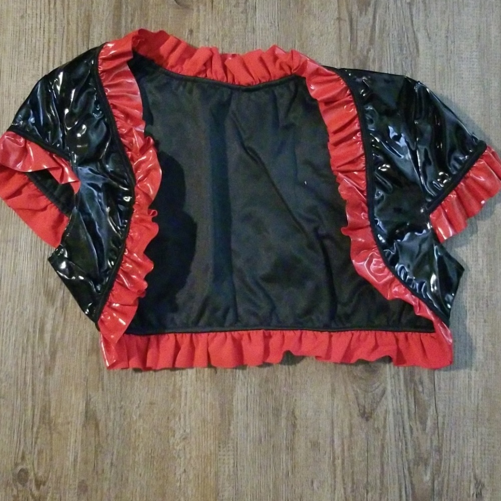 Pvc wet look jacket bollero